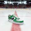 Personalized Custom Dallas Hockey Air Force 1, Hand-Painted Stars Hockey Fan AF1 Sneaker, Adult /Toddler Kids - Image 2