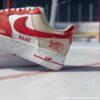 Personalized Custom Red Wings Hockey Air Force 1, Hand-Painted Detroit Hockey Fan AF1 Sneaker, Adult /Toddler Kids - Image 3