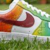 Autism Awareness Custom Air Force 1 Shoes, Hand Painted AF1 Rainbow Puzzle Sneakers, Support Autism Gift for Adults & Kids - Image 3
