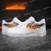 Hand-Painted Flame AF1 Shoes | Custom Fire & Smoke Air Force 1 - Image 2