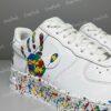 Custom Autism Awareness Air Force 1 Shoes, Handprint Puzzle AF1 Sneakers, Hand Painted Splatter Design - Image 3