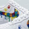 Autism Awareness Custom Drip Air Force 1 Shoes, Handprint Puzzle AF1 Sneakers - Image 3