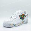 Autism Awareness Custom Air Force 1 Shoes, Hand Painted AF1 Heart Puzzle Sneaker - Image 2