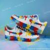 Custom Hand-painted Puzzle Drip Air Force 1 Sneakers: Personalized Autism Awareness AF1 Shoes