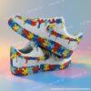 Hand-painted Custom Puzzle Drip Air Force 1 Sneakers: Personalized Autism Awareness AF1 Shoes - Image 2