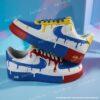 Custom Hand-painted Puzzle Drip Air Force 1 Sneakers: Personalized Autism Awareness AF1 Shoes - Image 5
