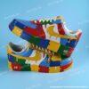 Custom Hand-painted Puzzle Drip Air Force 1 Sneakers: Personalized Autism Awareness AF1 Shoes - Image 9