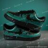 Custom Drip Green Black Air Force 1 Sneakers, Custom Green AF1 Shoes - Image 2