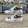 Custom Chocolate Drip Air Force 1 – Brown Melt Hand-Painted AF1 Sneakers - Image 2