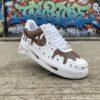 Custom Chocolate Drip Air Force 1 – Brown Melt Hand-Painted AF1 Sneakers