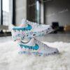 Custom Aqua Drip Air Force 1 Sneakers: Hand-Painted Splatter Design