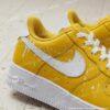 Custom Hand-Painted Yellow Drip Air Force 1 Sneakers - Image 2