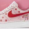 Custom Pink Paw Print Air Force 1 – Hand-Painted Cartoon AF1 Sneakers - Image 3