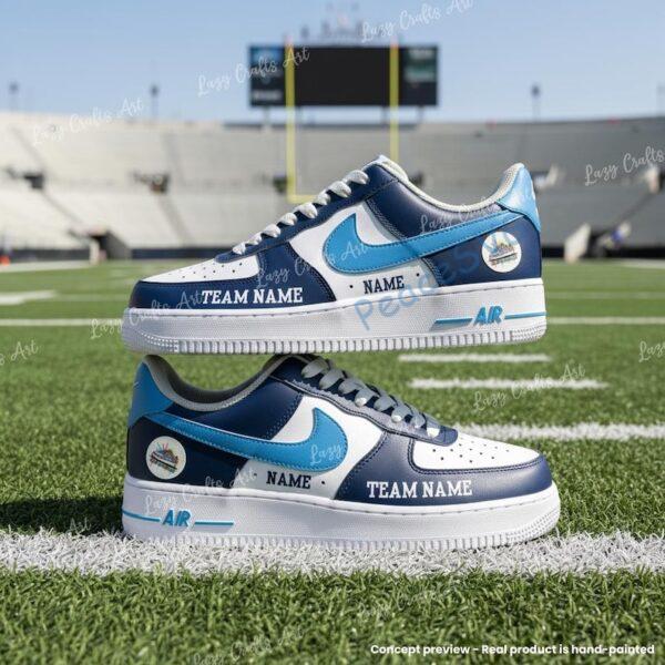 Hand-Painted Carolina Football Air Force 1 Sneakers, Personalized Fan Shoes