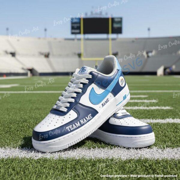 Alternative view of Hand-Painted Carolina Football Air Force 1 Sneakers, Personalized Fan Shoes