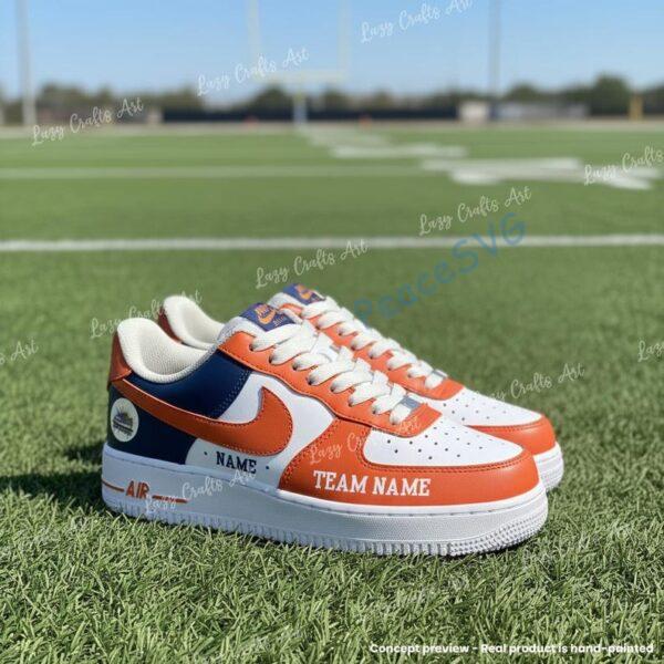 Alternative view of Hand-Painted Chicago Football AF1 Sneakers, Personalized Fan Shoes