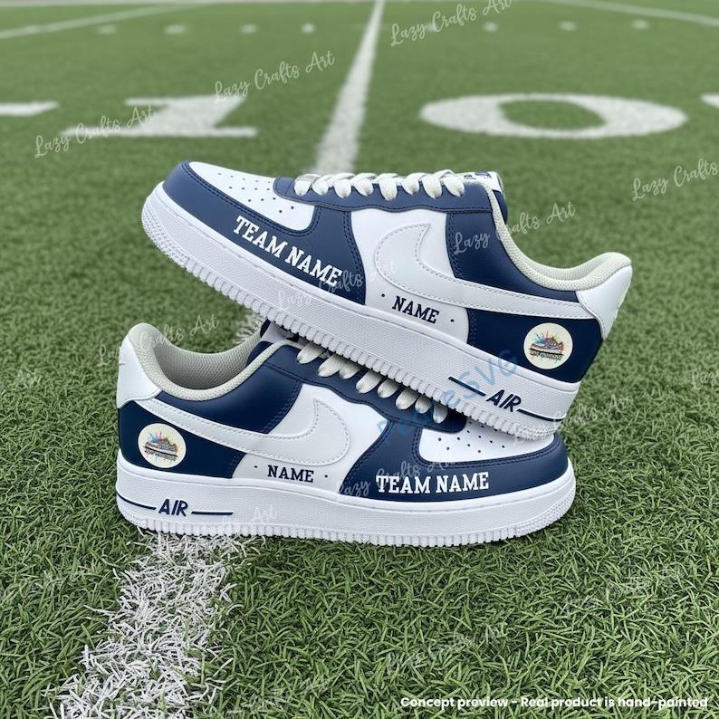 Personalized Hand-Painted Football AF1 Sneakers