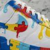 Custom Hand-Painted Air Force 1 Drip Sneakers, Personalized Puzzle AF1 Shoes - Image 4