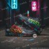 Hand-Painted Graffiti Black AF1 Sneakers: Custom Streetwear