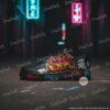 Hand-Painted Graffiti Black AF1 Sneakers: Custom Streetwear - Image 2
