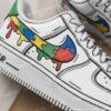 Custom Hand-Painted Autism Awareness Drip Air Force 1 Sneakers: Personalized AF1 Shoes - Image 3