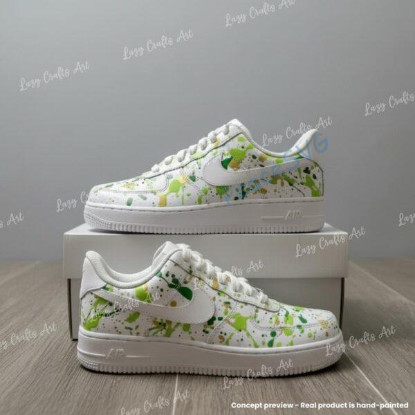 Custom Hand Painted Splatter Air Force 1 Sneakers, Personalized AF1 Shoes