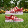 Hand Painted Valentine Air Force 1 Sneakers: Custom Comic AF1 Shoes - Image 2