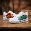 Custom Hand-Painted Graffiti Air Force 1: Personalized Streetwear AF1 Sneakers, Adult /Toddler Kids - Image 2