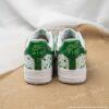 Custom Green Air Force 1 Sneakers: Hand-Painted Splatter AF1 Shoes - Image 4