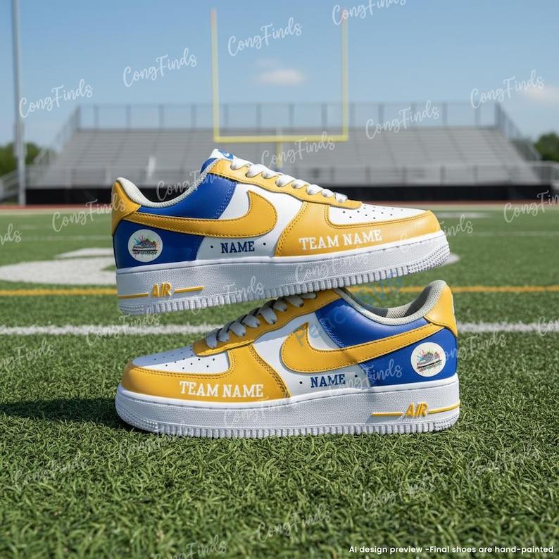 Hand-Painted Rams Air Force 1 Sneakers