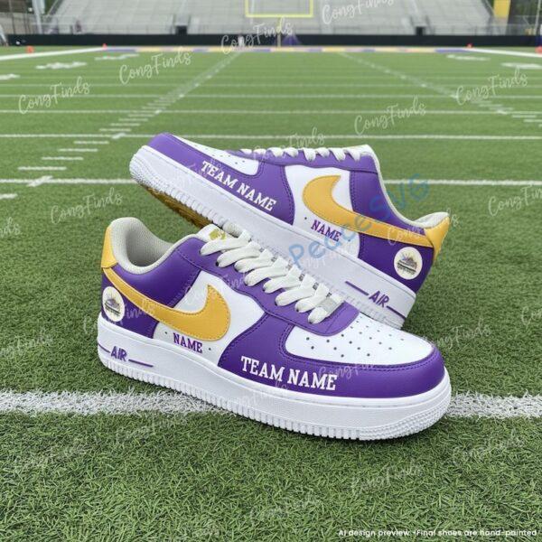 Alternative view of Hand-Painted Vikings Football AF1 Sneakers, Personalized