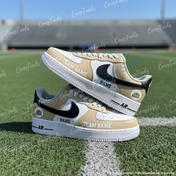 Alternative view of Hand-Painted Saints Football Air Force 1 Sneakers, Personalized AF1, Adult/Toddler