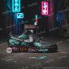 Hand-Painted Graffiti Black Air Force 1 Sneakers: Personalized Black AF1 Shoes, Custom Name - Image 3