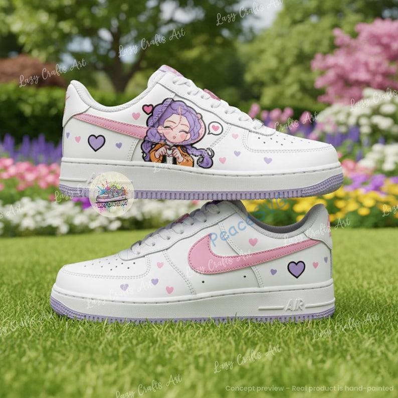 Hand Painted K-Pop Demon Hunter Character AF1 Shoes