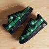 Personalized Drip Black AF1 Shoes, Black Green Custom Air Force 1 Sneakers, Hand Painted Patrick's Day AF1 Shoes - Image 2