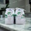 Custom Hand-painted Green Drip Air Force 1 Sneakers: Hand-Painted Irish Clover Streetwear Shoes - Image 5