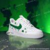 Custom Green Drip Clover Air Force 1 – Hand-Painted ST Patrick's Day AF1 Sneakers - Image 3