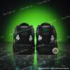 Custom Black Shamrock Drip Air Force 1, Green Drip Swoosh AF1 Sneakers, Hand-Painted Irish Streetwear Custom Shoes - Image 6
