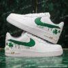Personalized Custom Green Drip Clover Air Force 1, Hand-Painted ST Patrick's Day AF1 Sneakers