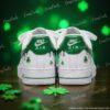 Custom Hand-painted Green Drip Air Force 1 Sneakers: Hand-Painted Irish Clover Streetwear Shoes - Image 6