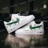 Hand-painted Green Drip Air Force 1 Sneakers: Custom Irish Clover AF1 Shoes