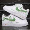 Custom Green Drip Air Force 1 Sneakers: Hand-Painted Patrick's AF1 Shoes