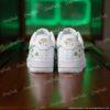 Custom Hand-painted Green Drip Outline Swoosh AF1 Sneakers: Hand-Painted Drip Air Force 1 Shoes - Image 4