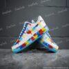 Custom Air Force 1 Drip Sneakers, Personalized Hand-painted Autism AF1 Shoes - Image 2