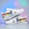 Custom Hand-painted Air Force 1 Puzzle Drip Sneakers: Personalized Autism AF1 Shoes - Image 2