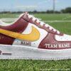 Hand-painted Washington Football Air Force 1, Personlized Commanders Football Fan AF1 Sneaker, Adult /Toddler Kids - Image 3