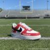 Custom Kansas City Football Air Force 1, Hand-Painted Chiefs Football Fan AF1 Sneaker, Adult /Toddler Kids - Image 3