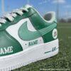 Custom New York Football Air Force 1, Hand-Painted Jets Football Fan AF1 Sneaker, Adult /Toddler Kids - Image 2