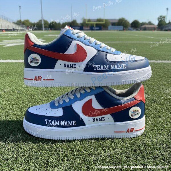Custom Tennessee Football Air Force 1, Hand-Painted Titans Football Fan AF1 Sneaker, Adult /Toddler Kids