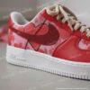 Hand-Painted Valentine Couple Air Force 1: Custom Red Heart AF1 Sneakers - Image 3